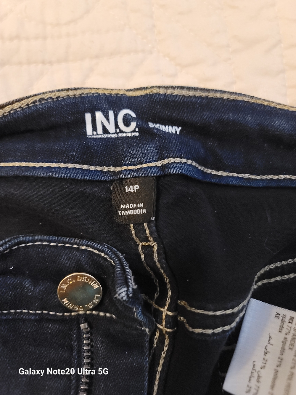 INC International Concepts Skinny Jeans in Dark Indigo Blue